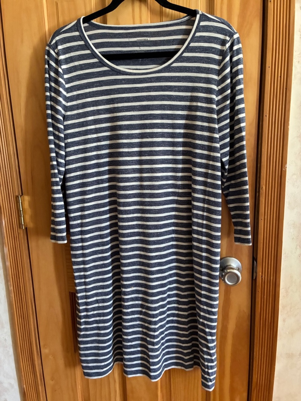 Woman’s Sonoma Goods For Life Navy & White Striped T-Shirt Dress - Size L